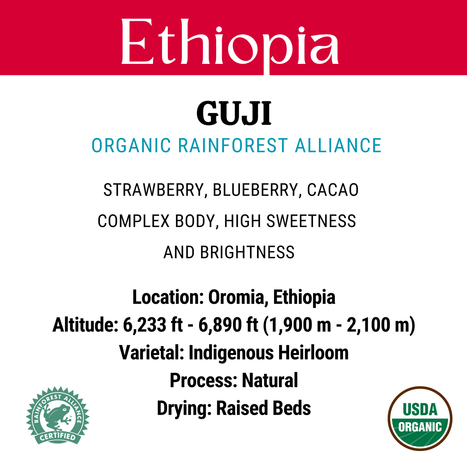 Ethiopia Guji Organic RFA