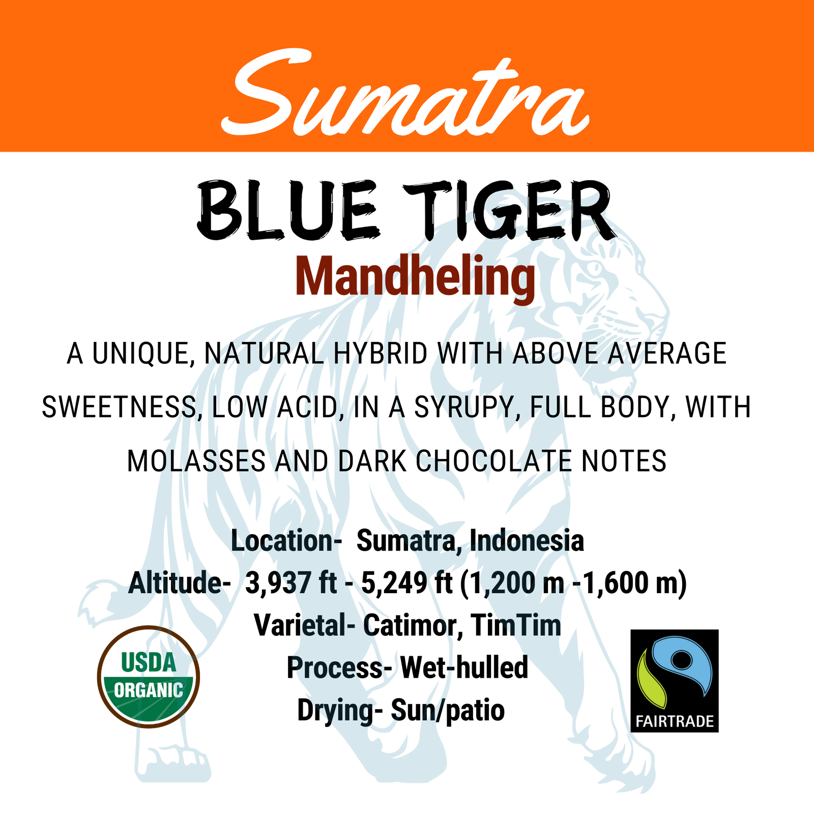 Sumatra "Blue Tiger" Mandheling FTO