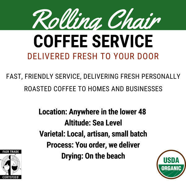 Rolling Chair Coffee Service, Monthly Subscription